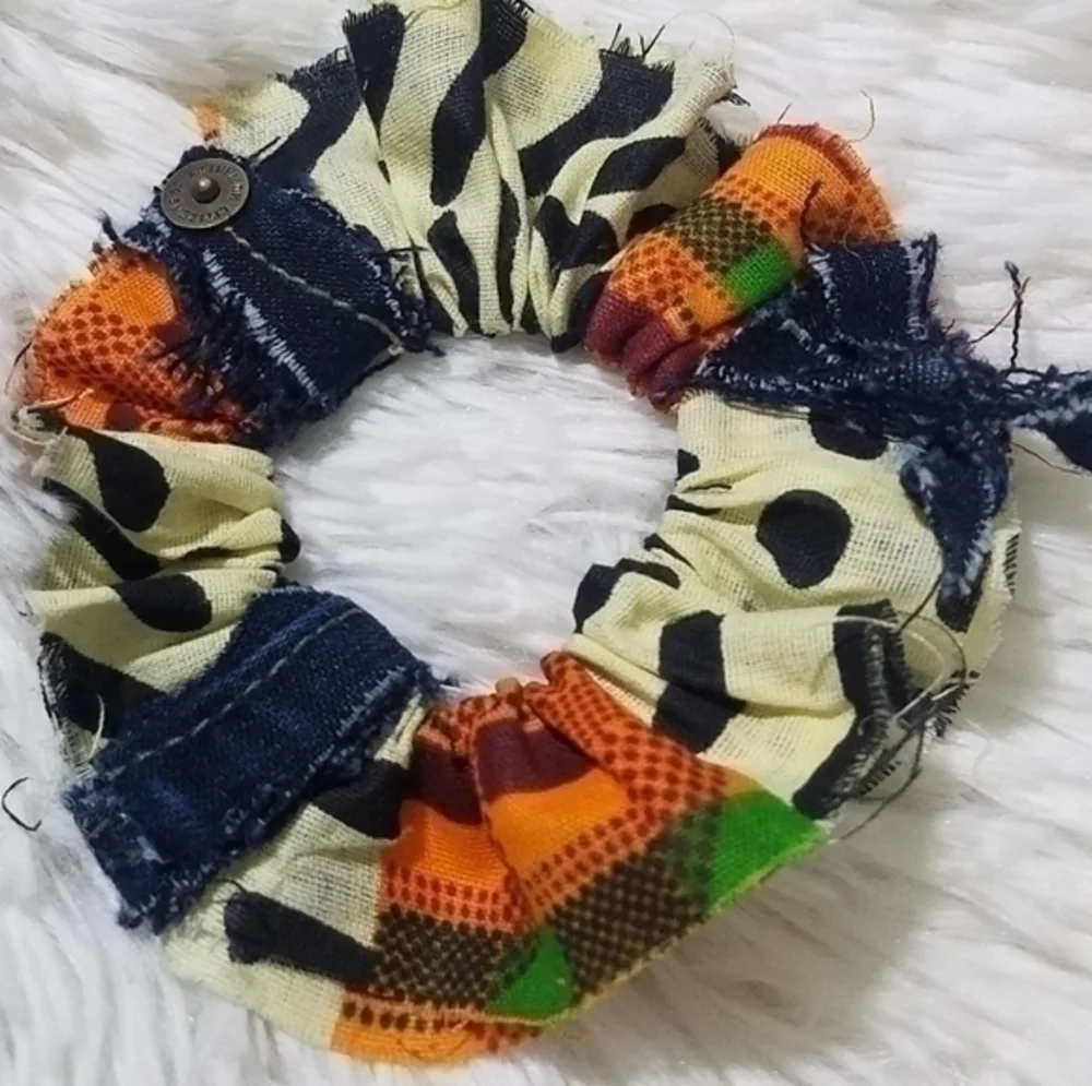 TASTY RAW EDGE KENTE & DENIM-
